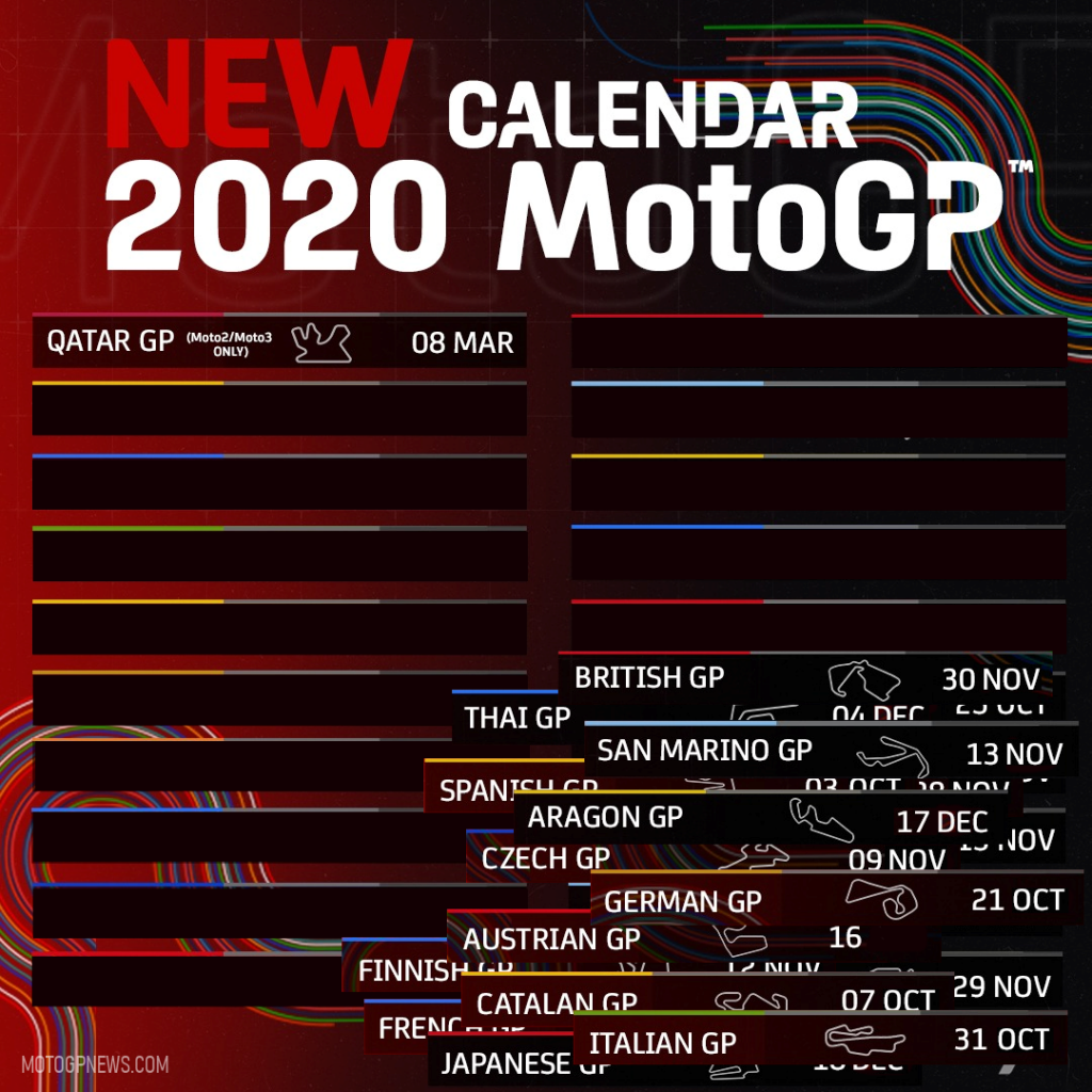 Latest MotoGP calendar update MotoGPNews